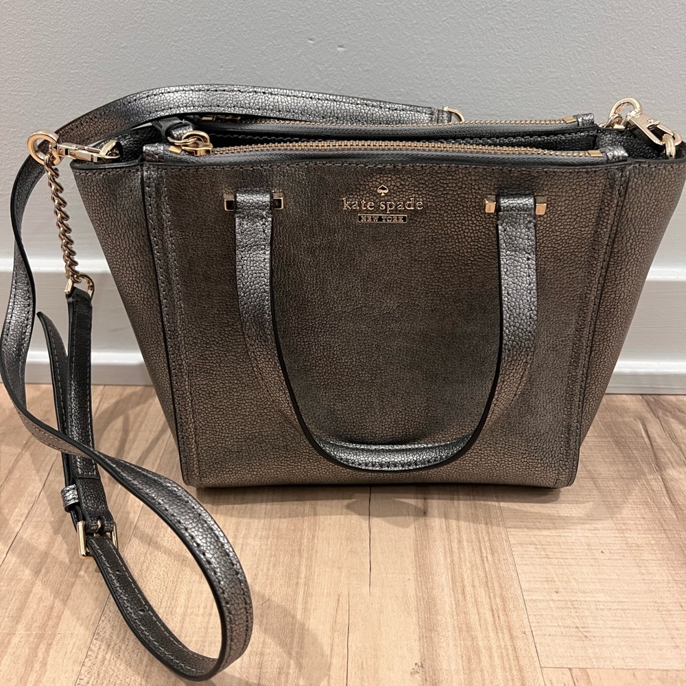 Kate Spade Shimmering Charcoal Satchel